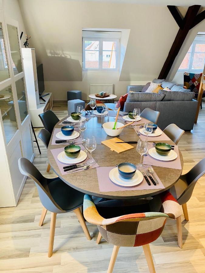 L'Envolee Alsacienne - Magnifique Appartement En Duplex Ostheim Bagian luar foto